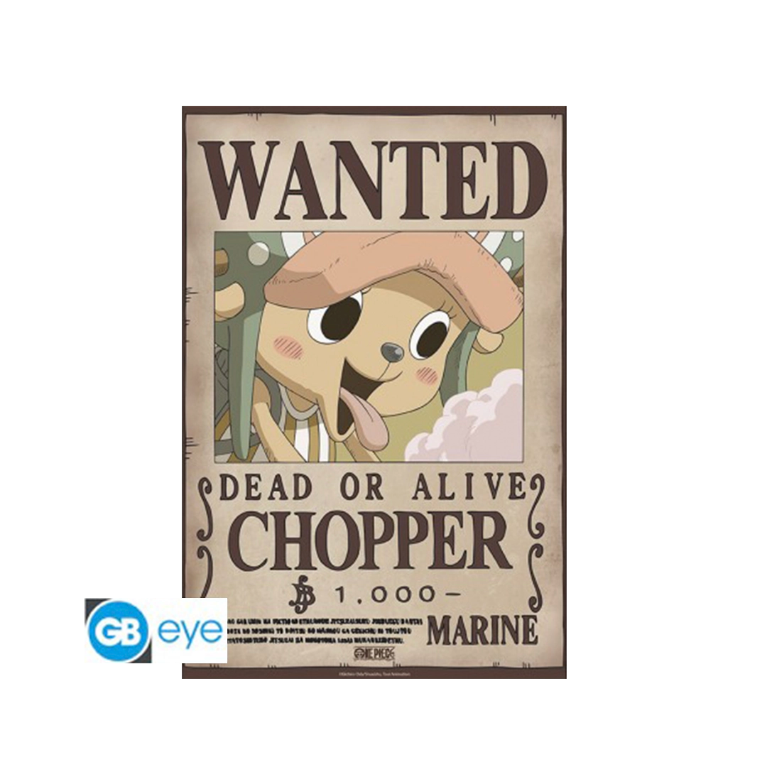 One Piece - Chibi Poster 52x38 Stil: Wanted Chopper Wano