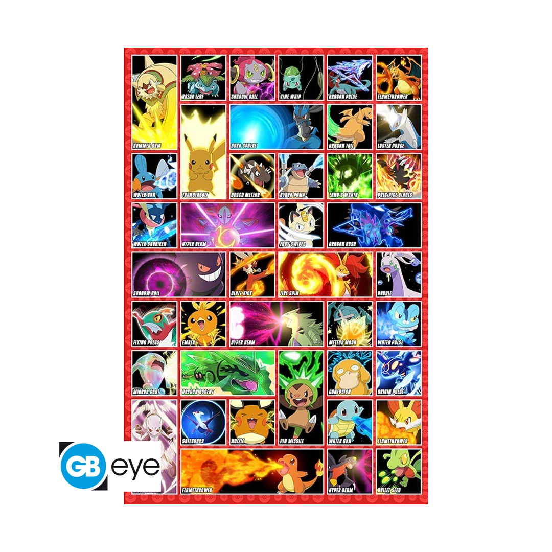 POKÉMON Maxi-Poster – Pokémon Moves (91,5 x 61 cm)