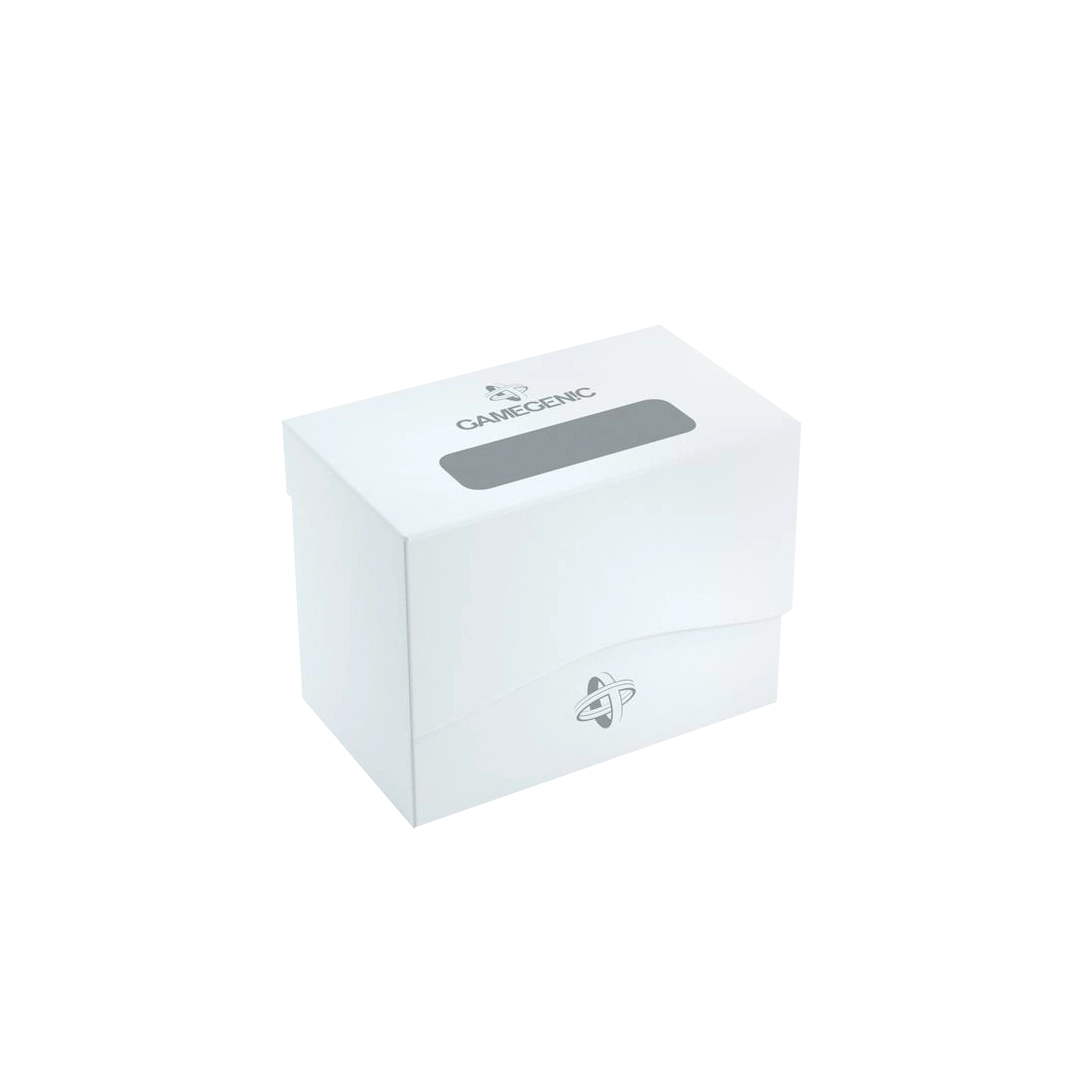 Gamegenic Side Holder 80+ – Deckbox Für Bis Zu 80 Doppelt Gesleevte Karten – Mit Seiteneinzug & FLEX-Trenner – Weiß