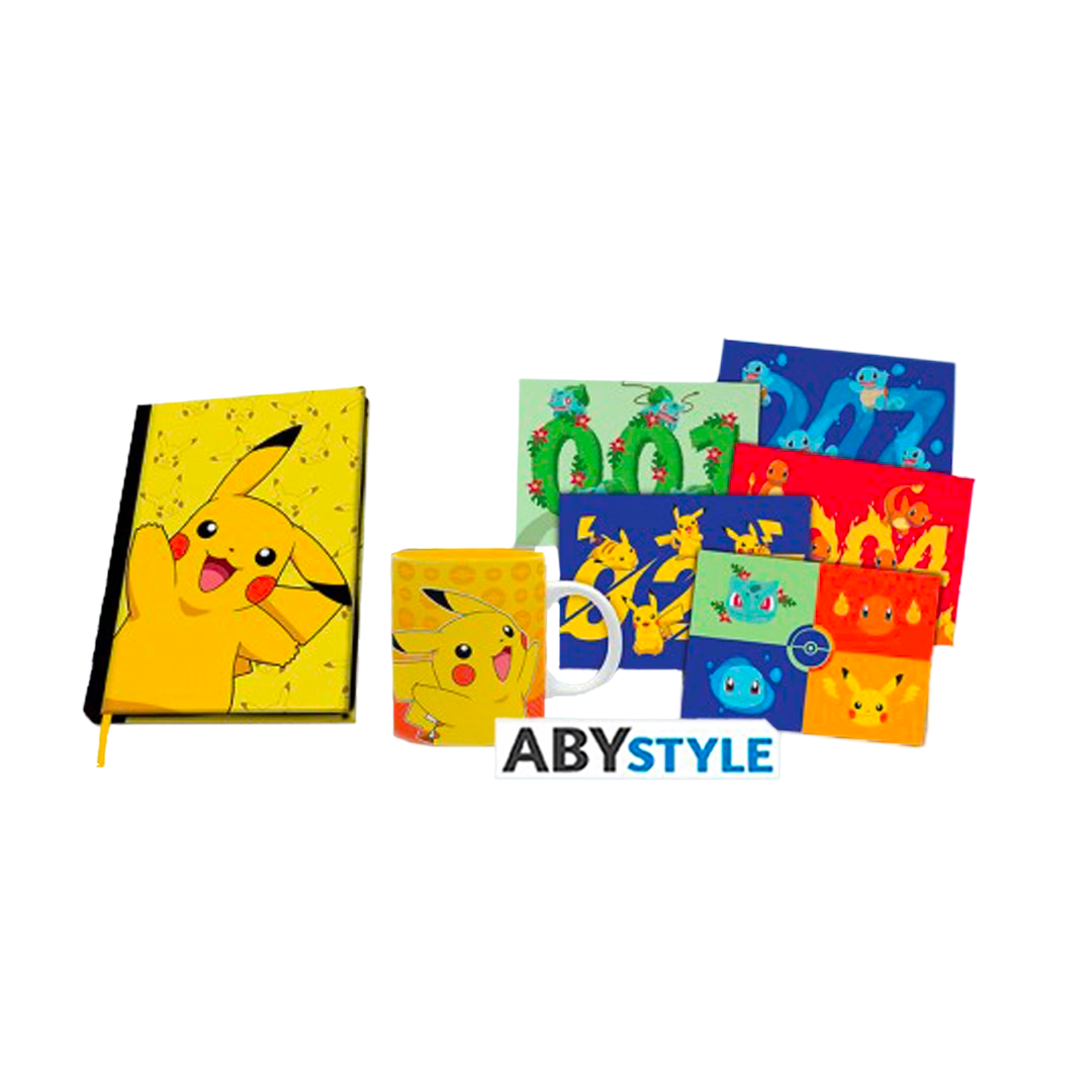 Pokémon Giftset - A5 Notebook, Mug320ml, Postcards "Pikachu"