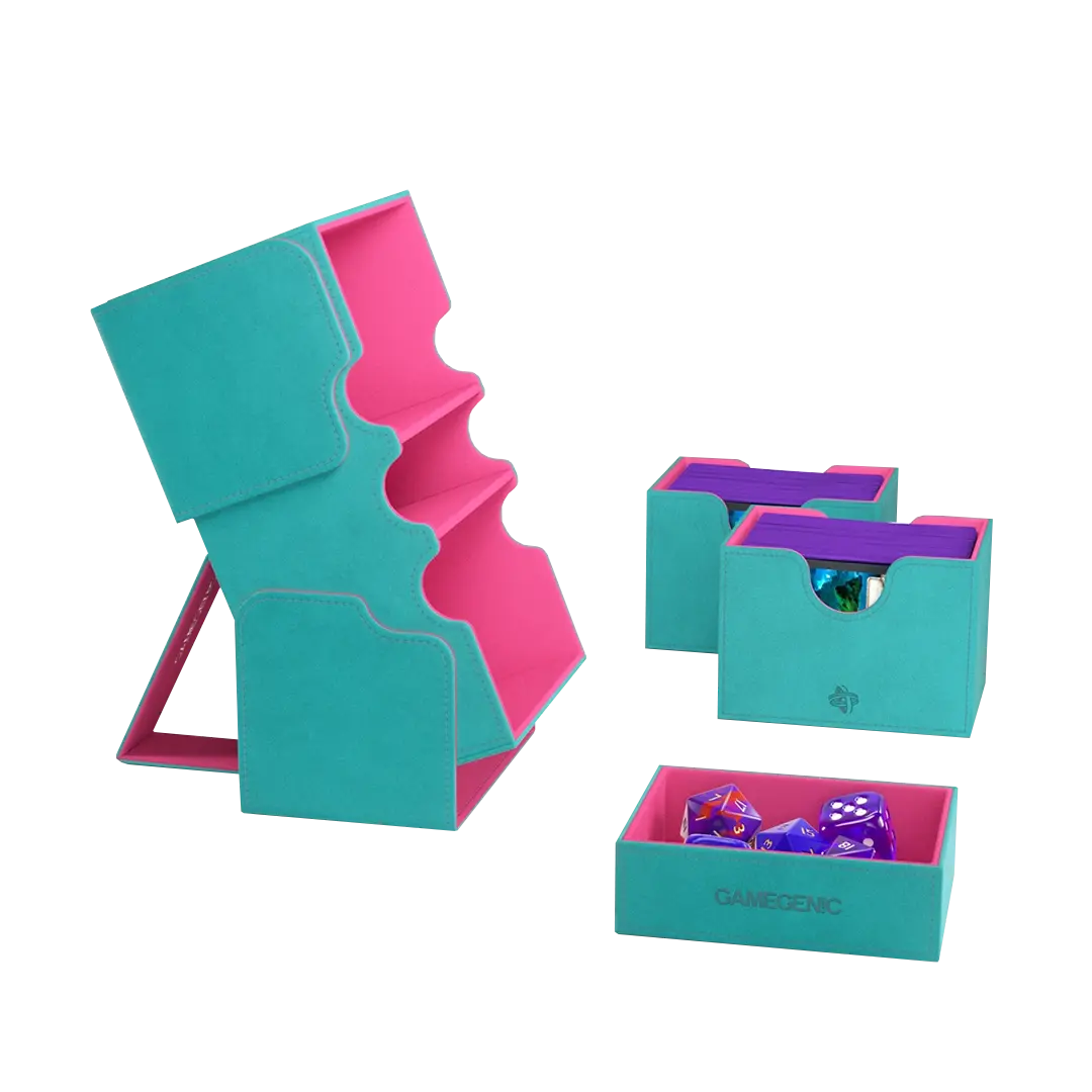 Gamegenic - Deckbox Stronghold 200+ Stil: Teal/Pink