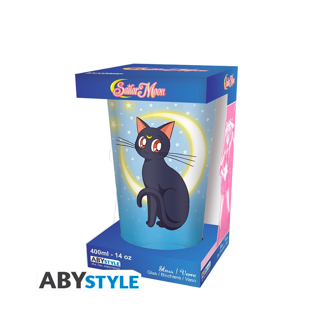 SAILOR MOON - Large Glass - 400ml - Luna & Artemis