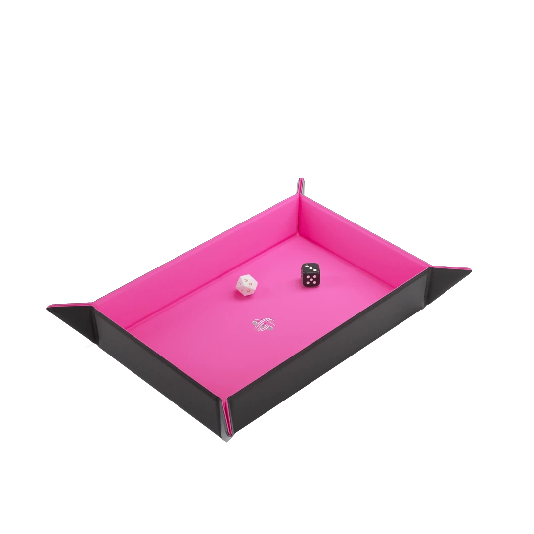 Gamegenic - Magnetic Dice Tray Rectangular Black/pink