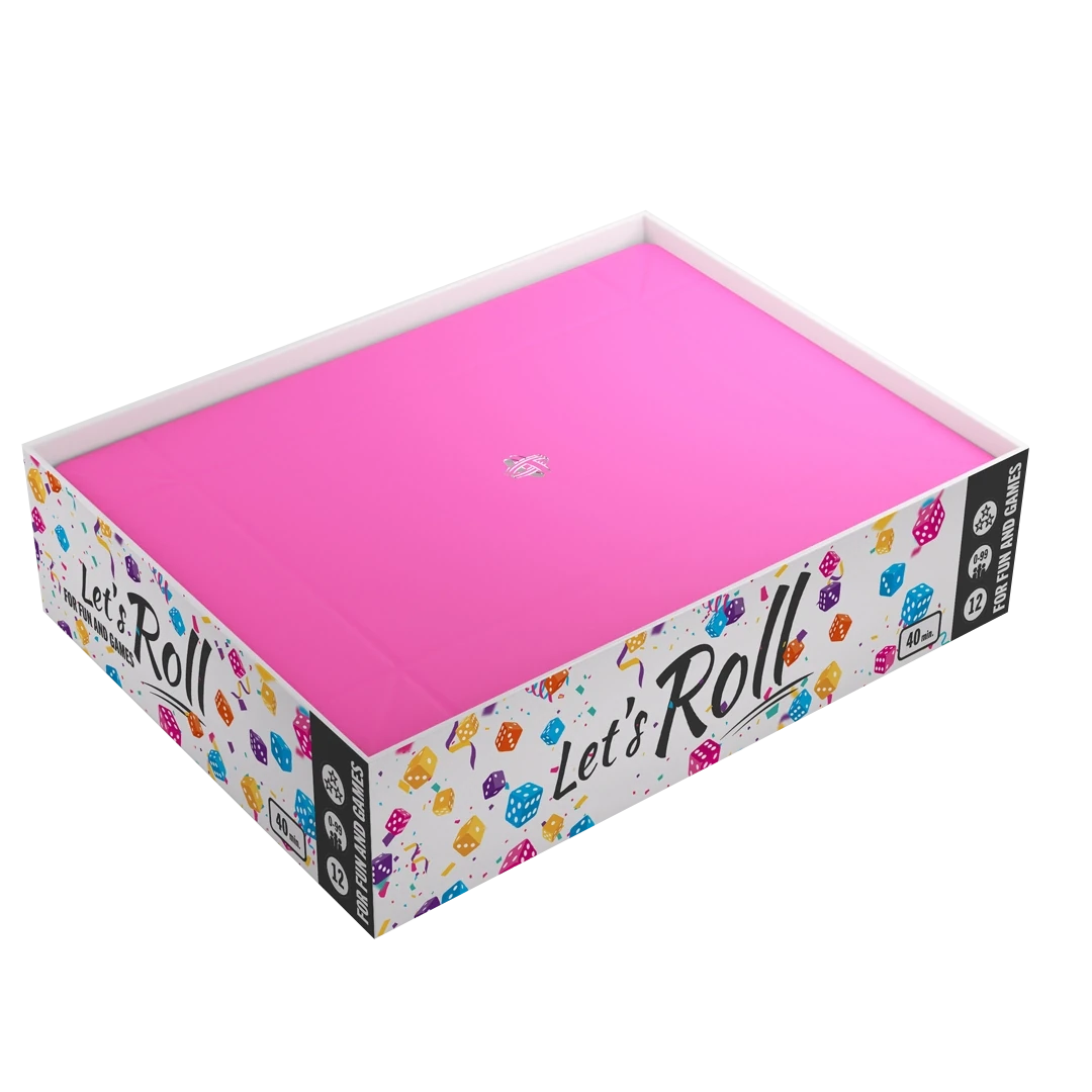 Gamegenic - Magnetic Dice Tray Rectangular Black/pink