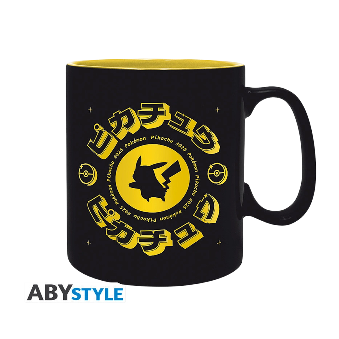 POKÉMON Tasse – Pikachu Black Icon (460ml, Keramik)