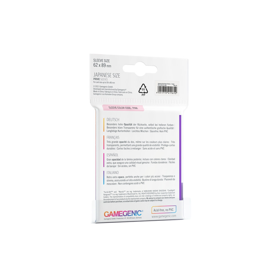 Gamegenic - Japanese Sized Sleeves - Lila (60 Stück)