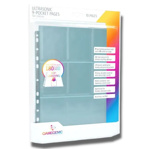 Gamegenic - Ultrasonic Toploading 9-Pocket Pages Pack (10)